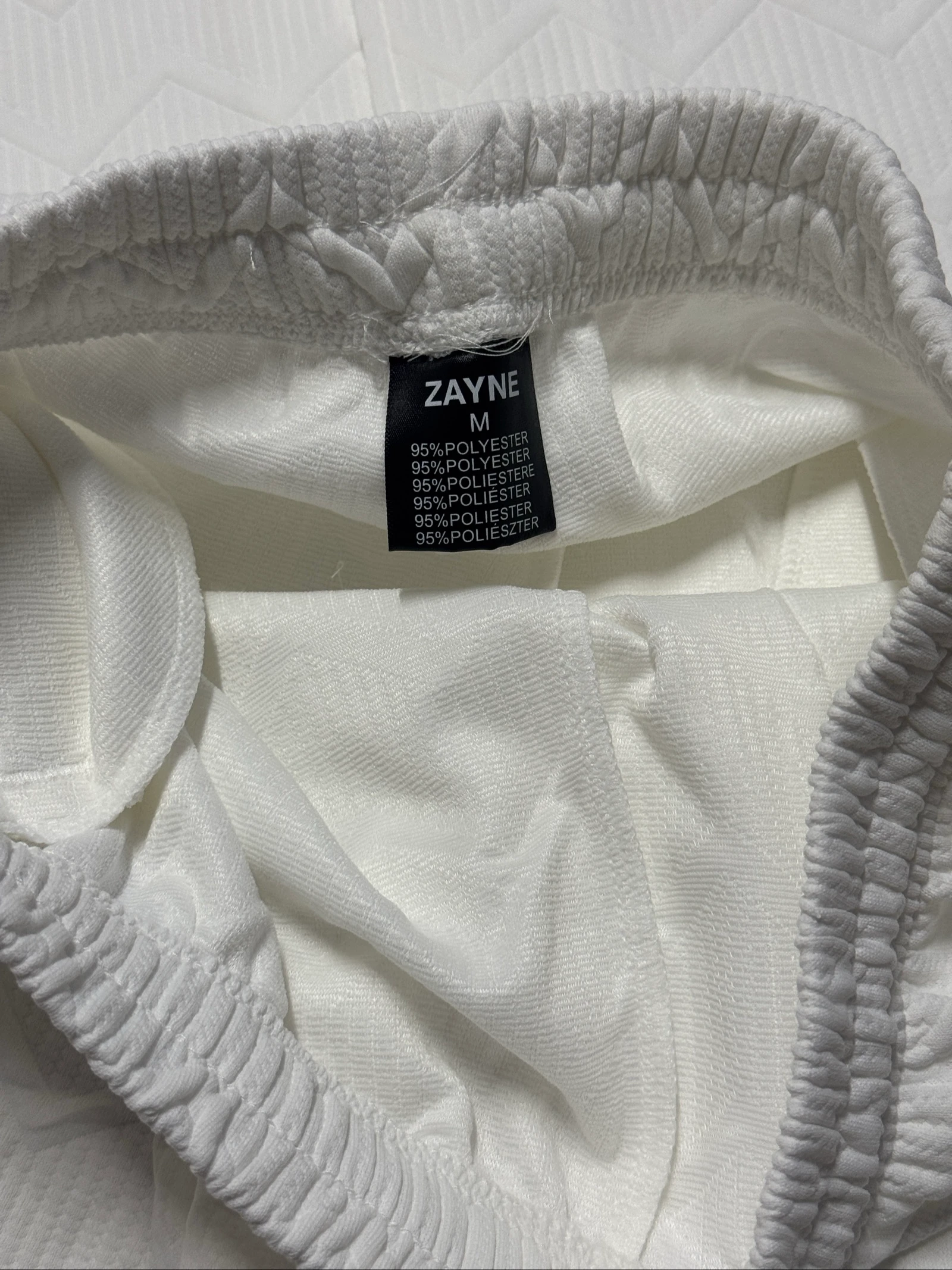 Nuevo conjunto Zayne Paris con textura en chevron - Camisa y pantalones cortos (Talla M) - NWT – photo 4